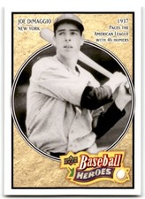 2010 Upper Deck Baseball Heroes Joe DiMaggio Joe DiMaggio New York Yankees #BH-1