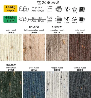 SCHACHENMAYR REGIA Sockenwolle 150gr REGIA TWEED COLOR 6-fach