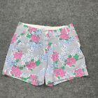Crown & Ivy Shorts Womens Size 2 Pink Floral Caroline Pockets Chino