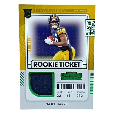 NAJEE HARRIS 2021 Contenders Rookie Ticket RSV-NHA Green Foil Parall Variation - Image 1 of 4