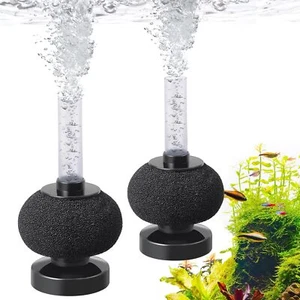 HITOP 2 Pack Aquarium Bio Sponge Filter: 4in Mini Air-Powered Fish Tank black - Picture 1 of 6