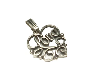 Liebe Sterlingsilber Anhänger - 5/8 Zoll lang - .925 - Bild 1 von 1