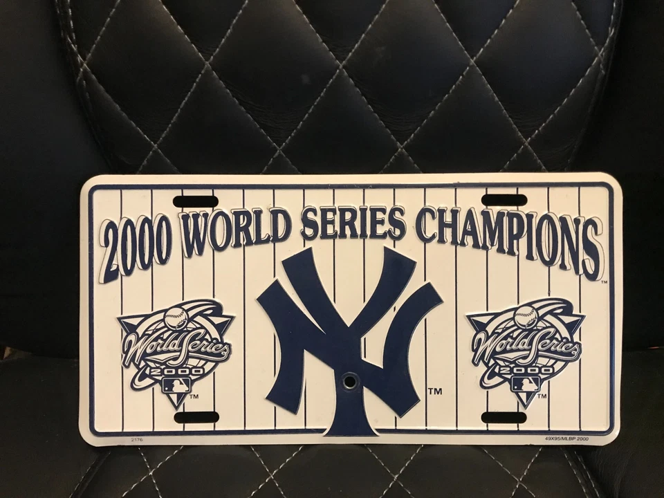 Vtg New York Yankees MLB 2000 World Series Collectors License Plate Auto Tag NEW - Image 1 of 1