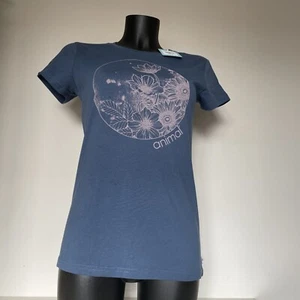 Woman animal surf t-shirt size 8 BNWT Ink Blue - Picture 1 of 6