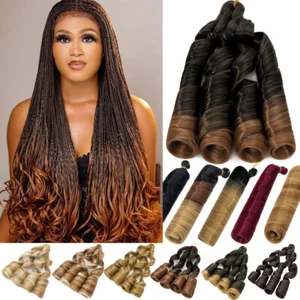 1-5 Packs French Curl Braiding Hair 24" Pre-Stretched Bouncy Braiding Extensions - Picture 1 of 26