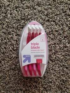 Up & Up Triple Blade Lavender Scented Handles - 4 Count Razors - Picture 1 of 2
