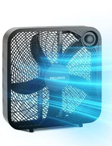 3-Speed Box Fan For Full-Force Circulation With Air Conditioner, Upgrade Floo... - Picture 1 of 6
