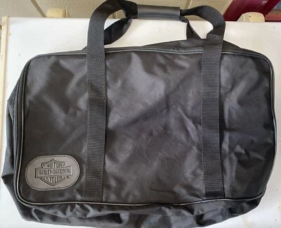 Harley-Davidson Touring Bag Black Soft Motorcycle Luggage Zipper Canvas Duffle - Image 1 of 4