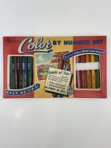 Hasbro Color By Number Set Vintage Numbered Pencil Coloring Set No. 3500 RARE - Picture 1 of 9