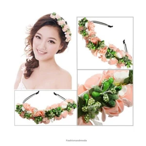Haarreif HOCHZEIT Blumen Haarkranz Blumenkranz Haarband Blüten Trachten Dirndl - Bild 1 von 2