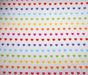 Quilt Fabric By Yard Pink Red Aqua Valentines Day Heart White Premium Cotton B C - Picture 1 of 2