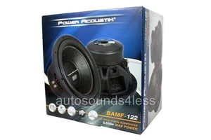 Power Acoustik BAMF Series BAMF-122 3500 Watt 12" Dual 2 Ohm Car Audio Subwoofer - Picture 1 of 3