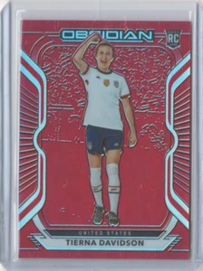 2020 Obsidian Soccer TIERNA DAVIDSON Red Prizm 10/28 - Picture 1 of 2
