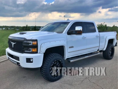 Juego de llamaradas de guardabarros con remache de bolsillo pintable para Chevy Silverado 1500 14-18 Foto 1 de 4
