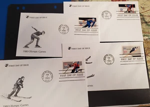 United States nice complete lot of 1980 Winter Olympic FDC's - Picture 1 of 2