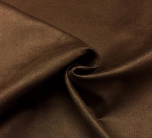 BALLARD DESIGNS MICROFIBER ESPRESSO BROWN SUEDE FURNITURE FABRIC BY YARD 56" W - Picture 1 of 3