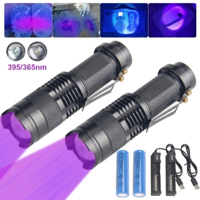 Ultra-Violet Led Flashlight/Blacklight Light 365/395 nm Inspection Lamp Torch - Image 1 of 4