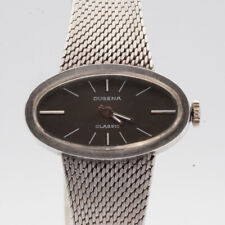 Dugena Women's Watch 800 Silver 20MM Hand Wound Vintage RAR Wrist Watch