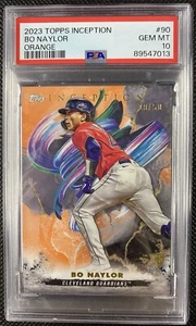 2023 Topps Inception Bo Naylor Orange Rookie/50 #90 PSA 10 Cleveland Guardians - Imagen 1 de 2