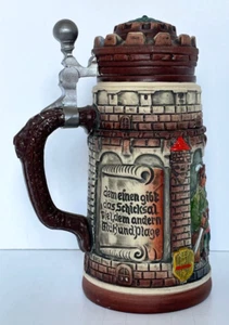 VINTAGE ORIGINAL THEWALT STEINZEUG SCHLOSSTURM THEMA WEST GERMANY BIERKRUG - Bild 1 von 7