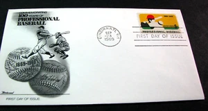 US Stamp FDC Scott# 1381 Professional Baseball-100 Years 1969 Used PL63 - Picture 1 of 1