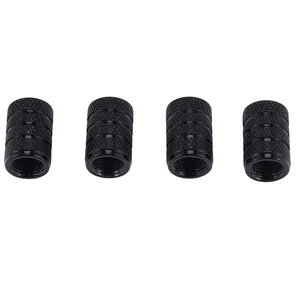4 Pcs Black Car Vehicle Tyre Tire  Stem Decorative Dust  Cover W7S97318 - Picture 1 of 7