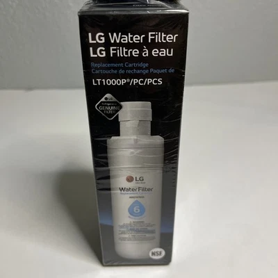 Filtro de agua de repuesto para refrigerador LG genuino LT1000P/PC/PCS nuevo sellado Foto 1 de 4