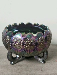 Fenton Carnival Glassware orange tree pattern bowl and plate - Picture 1 of 7