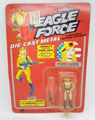 Mego Corp. Eagle Force Die-Cast Metal Goldie Hawk figure 1981 - New On Card! - Image 1 of 4