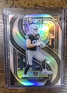 Radiocontrol Panini Select #118 Brock Bowers Silver Prizm Premier Level Rookie 2024 - Imagen 1 de 2