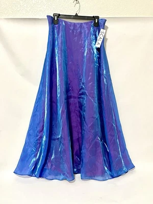Scala винтажный новый с Ярлыками синий красный блестящий оверлей макси русалка Fairycore юбка размер XXL - Изображение 1 из 4