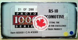 HO SCALE PROTO 1000 ALCO MLW RS10 CANADIAN NATIONAL CN #3085 600051 - Picture 1 of 11