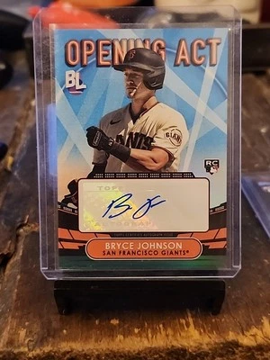 2023 Topps Big League - Opening Act Autographs Bryce Johnson #OAA-BJ Blue... - Image 1 of 2