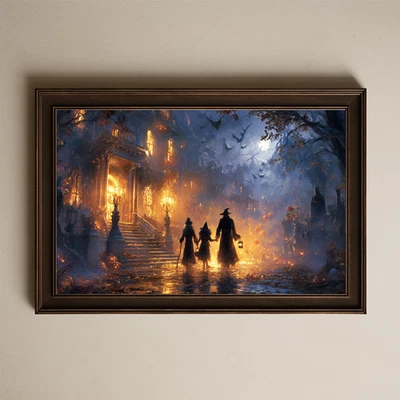 The Midnight Visitors #002 | Impresión de arte de pared HD 17x11 | Póster de bruja, Halloween Foto 1 de 4