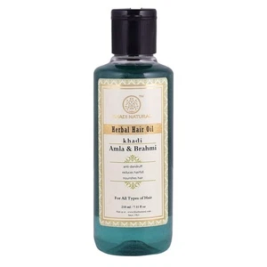 Khadi Natural Amla And Brahmi Herbal Hair Oil For Hydrates Hair 210ml - Picture 1 of 8