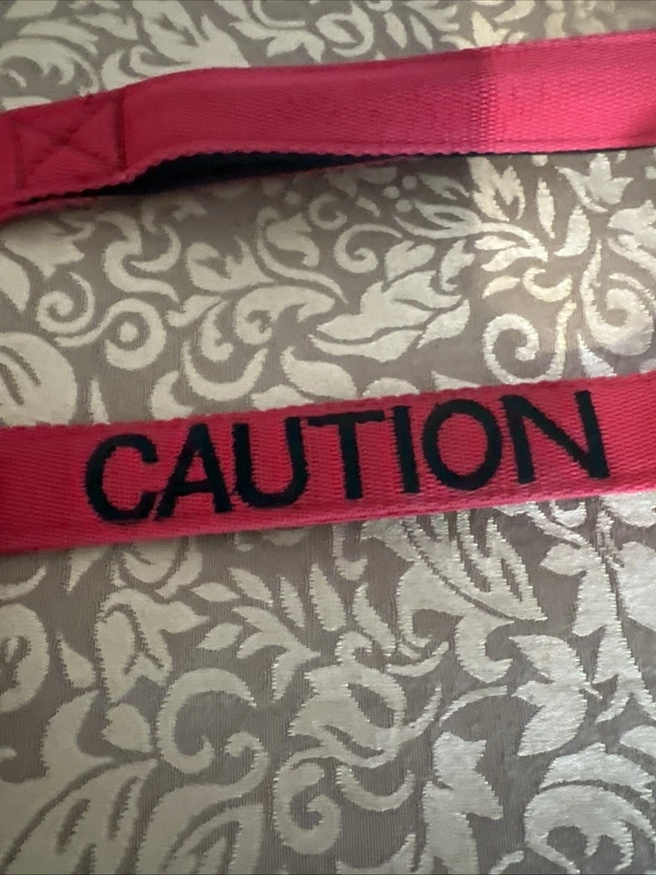 Поводок для собаки Dexil красный с предупреждением о словах на поводке  - Изображение 1 из 4