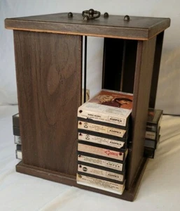 1950-60's Cassette Tape Carousel / Lazy Susan With 18 Cassette Tapes.  - Picture 1 of 12
