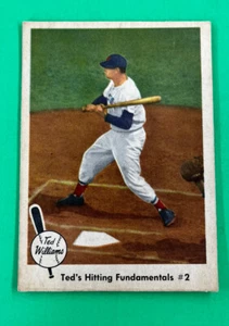 1959 Fleer Ted Williams Ted's Hitting Fundamentals #2 tarjeta #72 desgaste en la esquina - Imagen 1 de 2