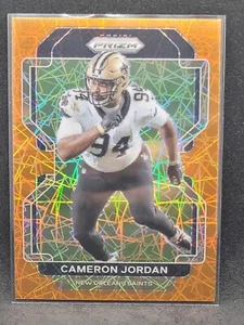 2021 Prizm Orange Lazer Cameron Jordan #306 New Orleans Saints - Picture 1 of 2