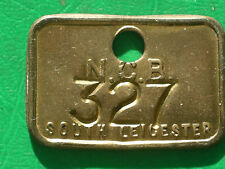 South Leicester colliery brass embossed NCB pit check miners mining token tally
