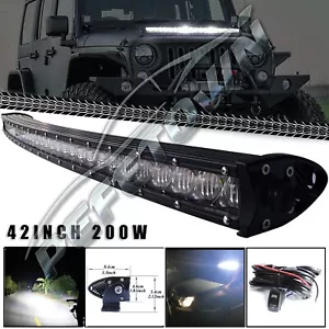 42Inch LED Work Light Bar Offroad Spot Flood Combo Driving SUV 4WD UTE ATV Truck - Picture 1 of 13