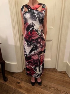M&S Per Una Speziale Multi-Coloured Abstract Print Scuba Dress Size UK12 - Picture 1 of 16