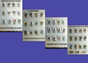 US Complete set of 50 Stamps # 1953-2002 - 1982 20c State Birds and Flowers - Picture 1 of 5