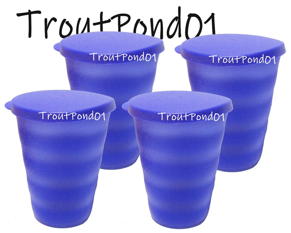 Tupperware Impressions Tumblers (Set of 4) 11 oz. Purple #3218 Seal #3219