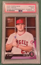 Mike Trout 2020 Topps Now Road Opening Day #OD167  Purple /25 PSA 9 MINT Angels