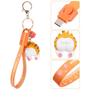  Cartoon Hanging Ornament Schlüsselbund Cartoon-Datenleitung Datenkabel - Zdjęcie 1 z 12