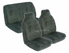 For Hyundai Luxury Plain Grey Faux Fur Car Seat Covers Full Set Accent Amica