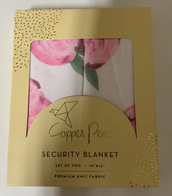 🌺 JUEGO DE DOS MANTAS DE SEGURIDAD PERLAS DE COBRE, 16”x16” estampado de flores 🆕 Foto 1 de 2