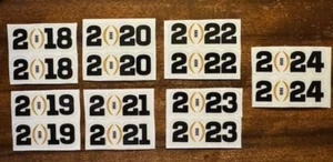 Mini Football Helmet Playoff Decals - Pick 4 Decals - Transparent Decal - Picture 1 of 15