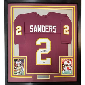 Framed Facsimile Autographed Deion Sanders 33x42 Reprint Laser Auto Jersey - Picture 1 of 2